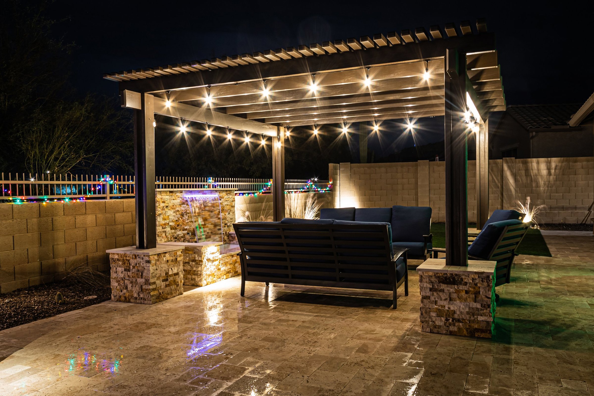 Pergola with Integrated Lighting Miami